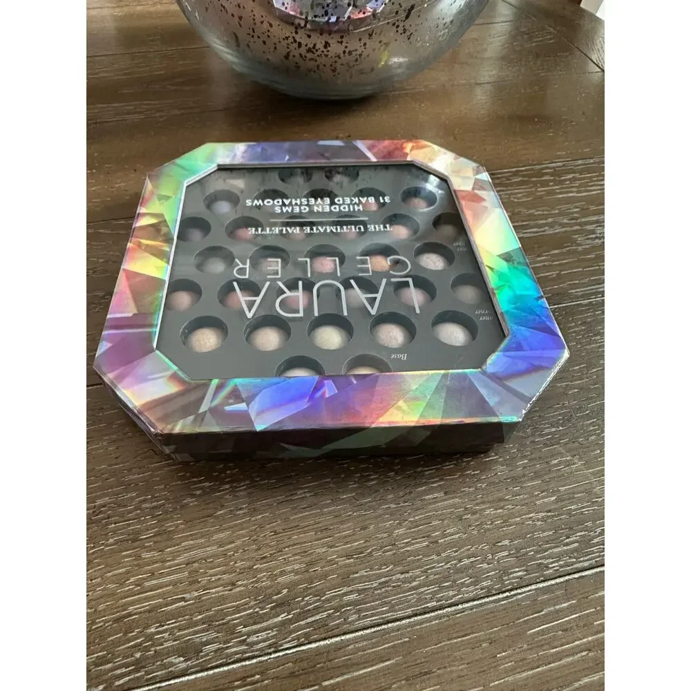 LAURA GELLER Hidden Gems Baked Eyeshadow Palette Shimmer Pigmented Crease-Proof